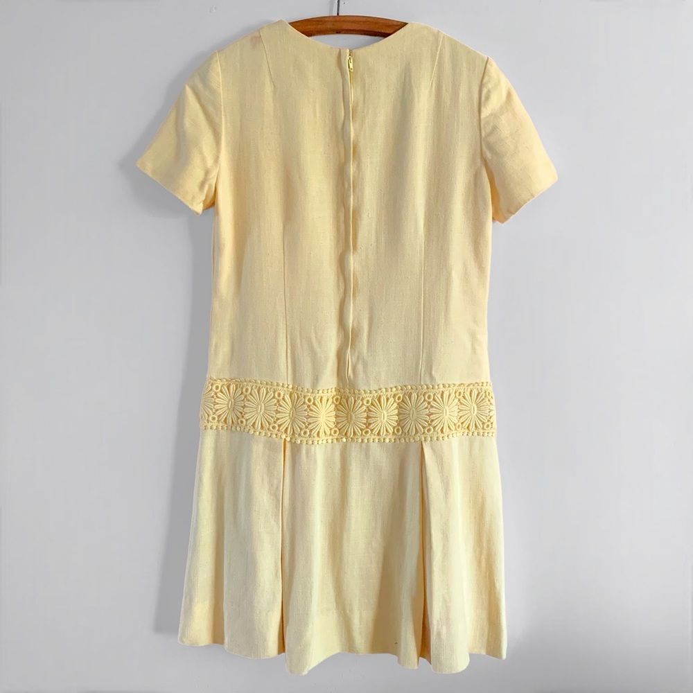 Vintage Henry Lee Mod Linen Daisy Dress - Picture 4 of 9